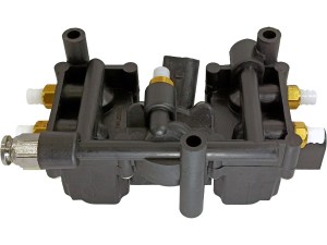 Блок клапанов пневмоподвески центральный Land Rover Range Rover Vogue L322 2002-2005 передний задний RQN500040, 4725515660, 4518009202